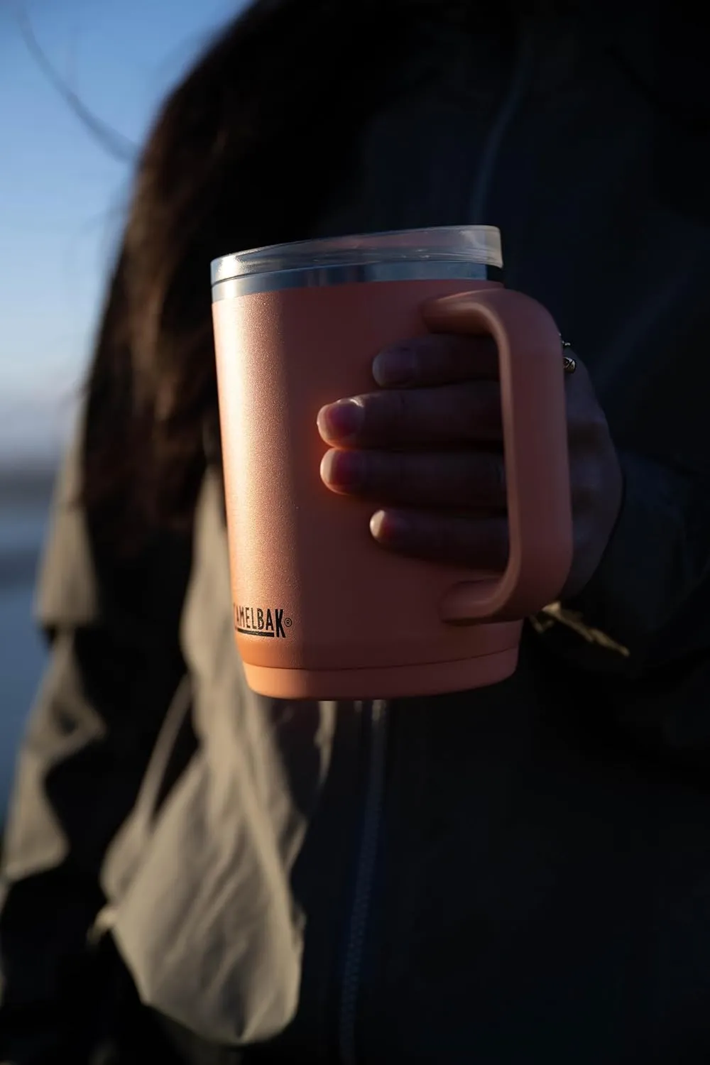 CamelBak Thrive Leak-Proof 32 oz Mug, Insulated Stainless Steel - For travel, coffee, tea, hot beverages - Spill Proof Cup-holder Compatible, Black