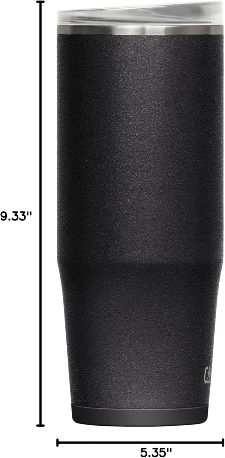 CamelBak Thrive Leak-Proof 32 oz Mug, Insulated Stainless Steel - For travel, coffee, tea, hot beverages - Spill Proof Cup-holder Compatible, Black