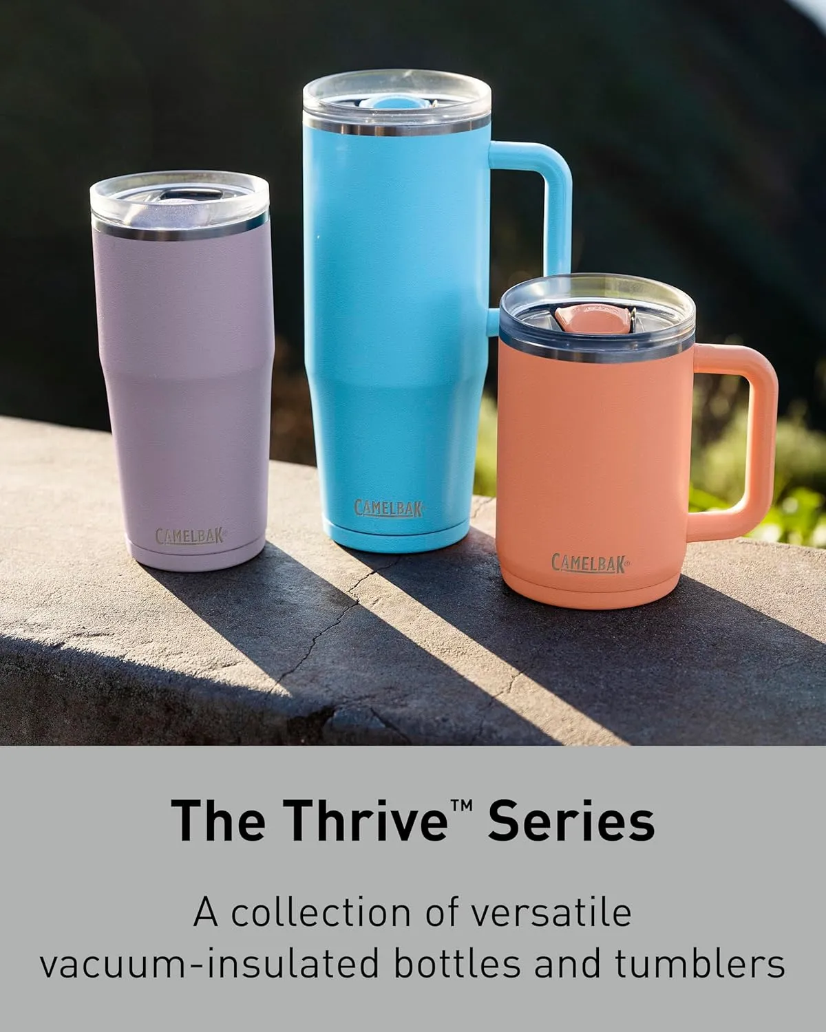 CamelBak Thrive Leak-Proof 32 oz Stainless Steel Mug for Travel, Coffee, Tea, Hot Beverages - Spill Proof Cup-holder, Nordic Blue