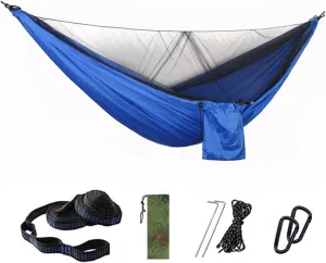 Camp Camping Hammock with Mosquito Net Portable Parachute 6 Strap Double Travel Hammock,Outdoor Backpacking Hammock Swing Chair Strong