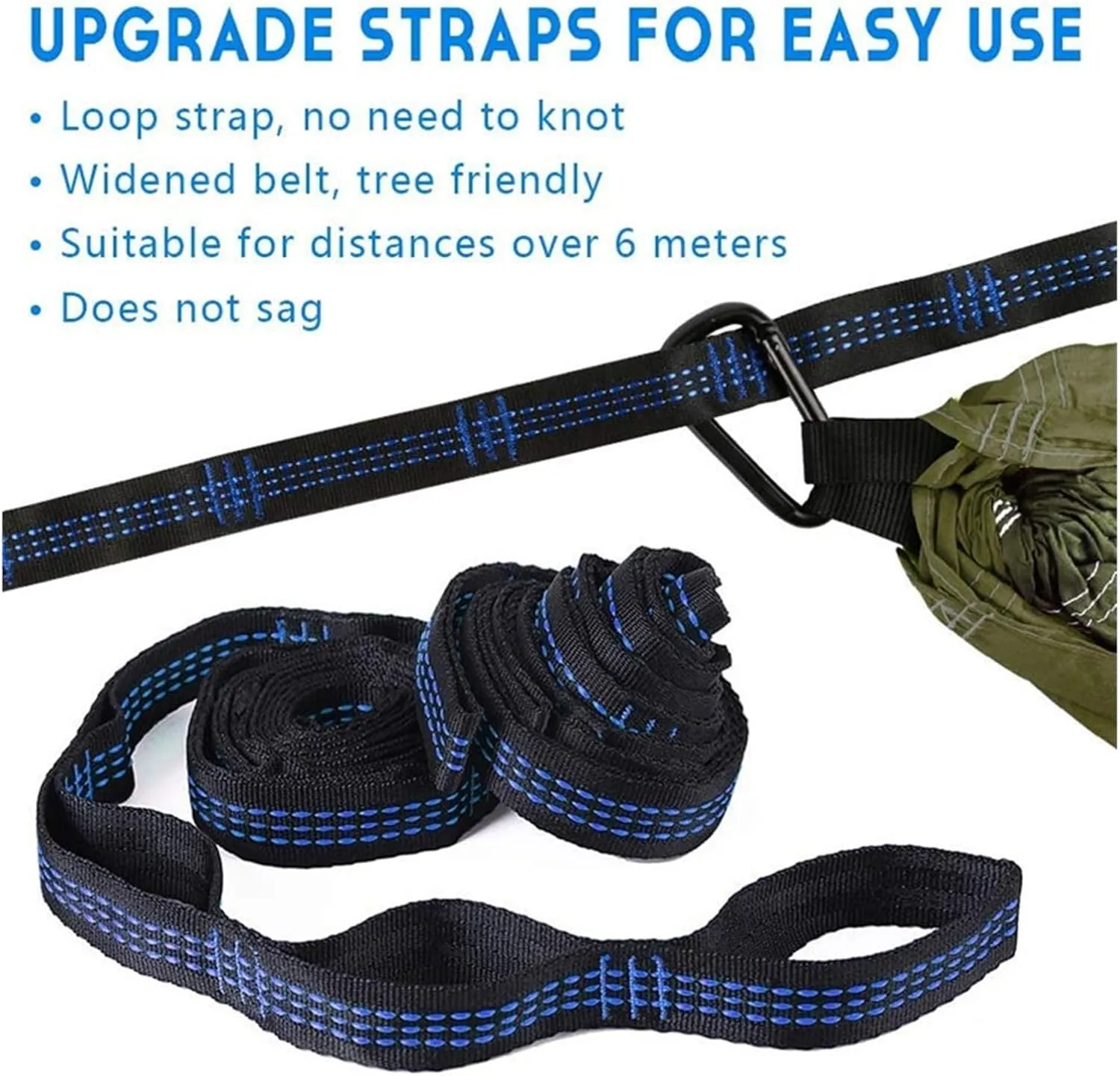 Camp Camping Hammock with Mosquito Net Portable Parachute 6 Strap Double Travel Hammock,Outdoor Backpacking Hammock Swing Chair Strong