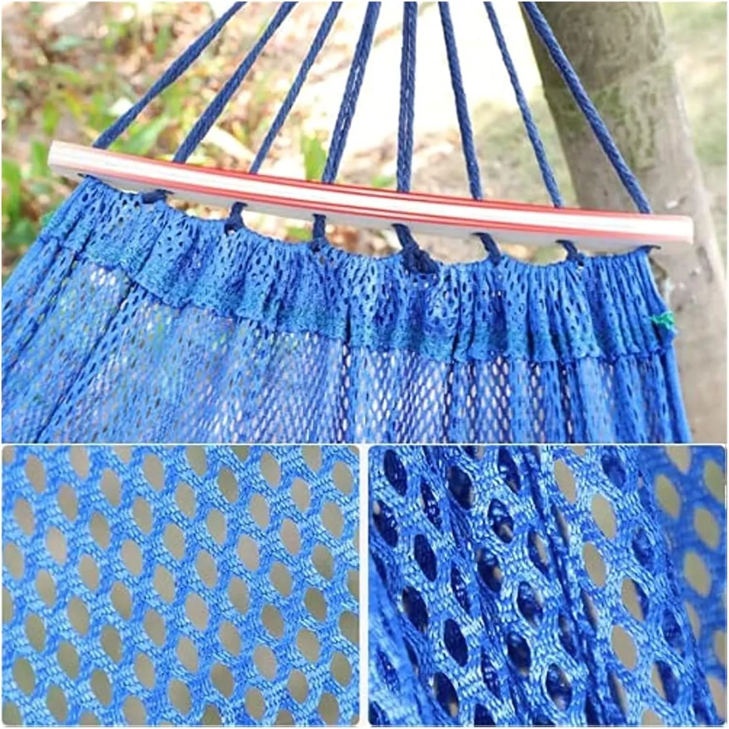 Camp Hammock Swing Travel Hammock Portable Hammock Comfortable Folding Mesh Net Camping Accessories Single Hammock Outdoor Indoor Strong, Green 3set