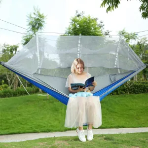 Camping Hammock, Portable Hammocks, Portable Double Hammock with Net, 2 Person Hammock, for Outdoor Hiking Survival Travel,Hammock Tent for Outside