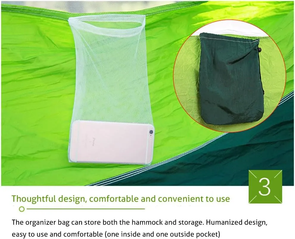 Camping Hammock, Portable Hammocks with Mosquito Net,Best for Outdoor Hiking Travel (2)