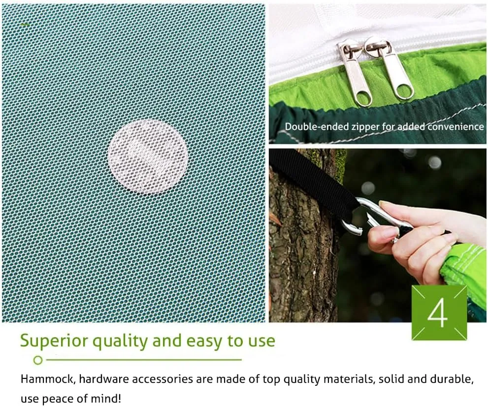 Camping Hammock, Portable Hammocks with Mosquito Net,Best for Outdoor Hiking Travel (2)