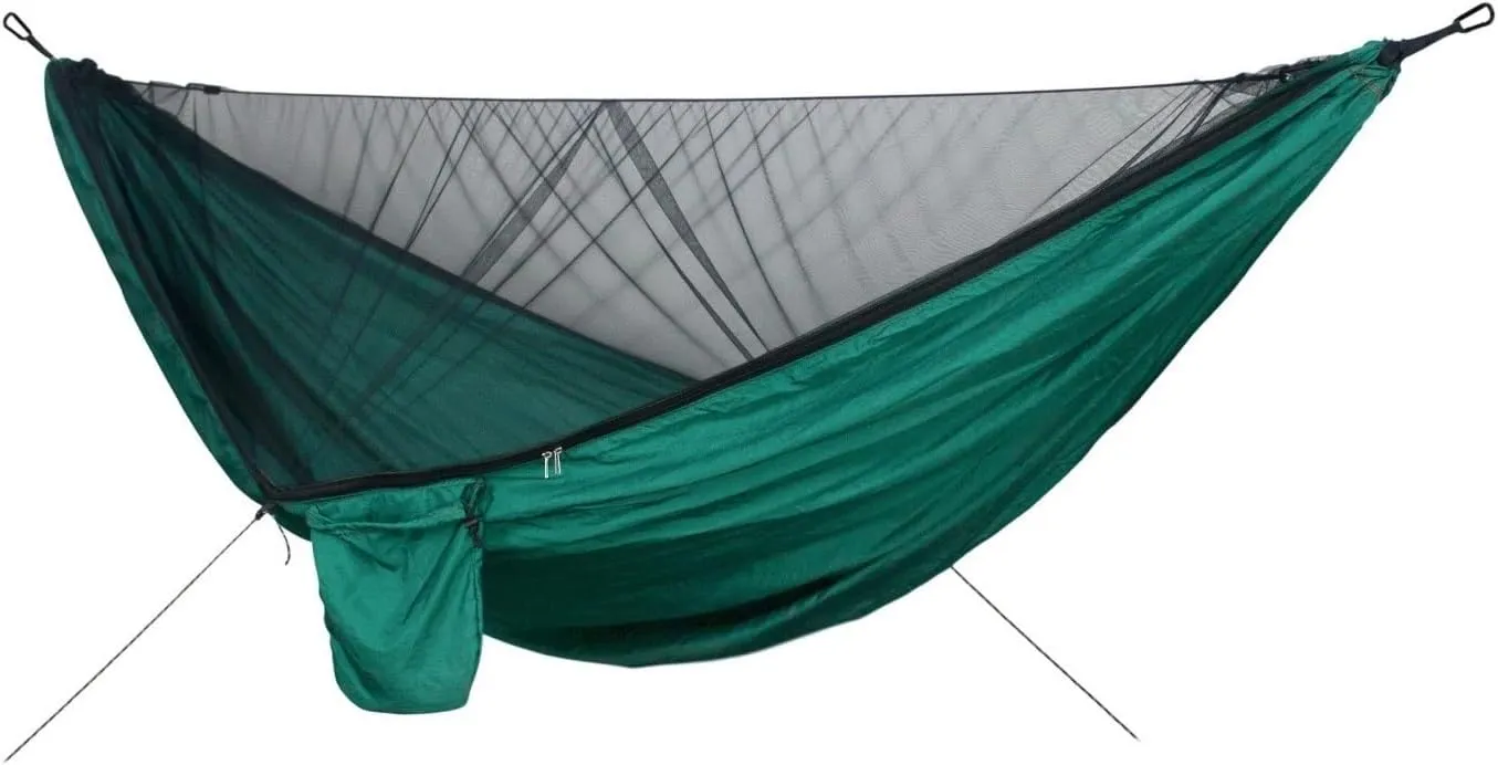 Camping Hammock Portable Quick Set Up Mosquito Net Camping Hammock Outdoor Hanging Bed Sleeping Swing