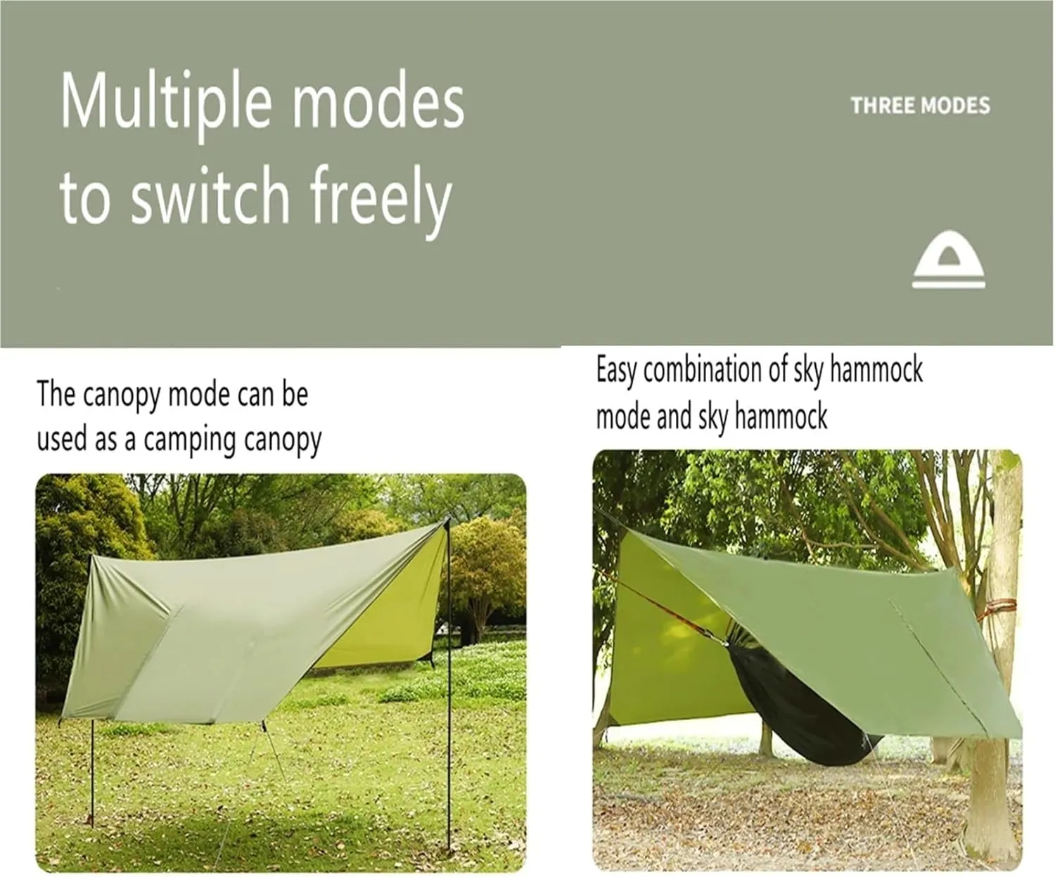 Camping Hammock with Mosquito Net Portable Outdoor Travel Sleeping Hanging Hammocks Swing Waterproof Canopy Tent Awnings(Yellow)