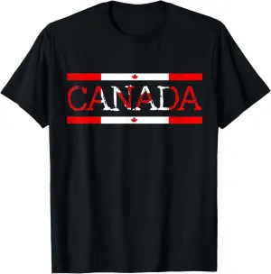 Canada Flag Maple Leaf Canadian Roots Canadian Pride T-Shirt