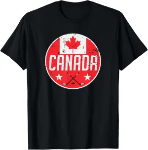 Canada Ice Hockey Flag Jersey Supporter Canadian Fan Gift T-Shirt