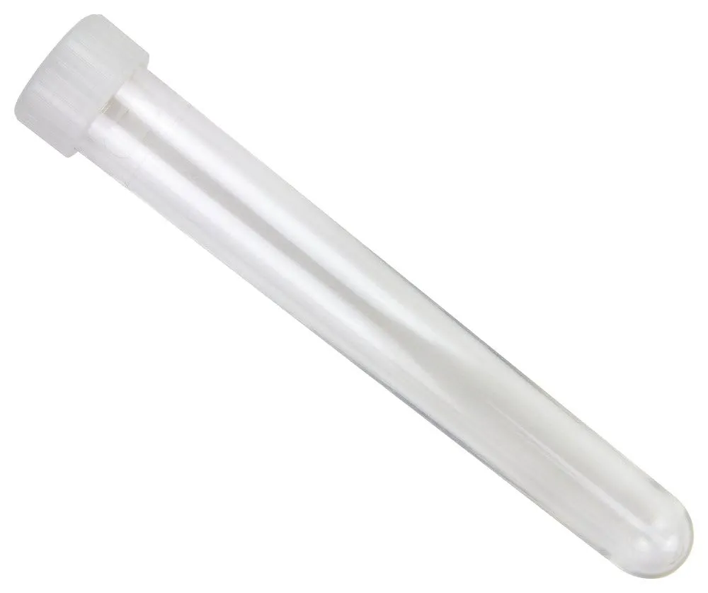 Caplugs Evergreen 222-2099-050 TTSC Series - Sterile Test Tubes with Screw Caps, Pack of 500, Natural, Polystyrene, 16 x 150 mm, 21 mL, Cell Cultures, Laboratory Testing, Leakproof Closures