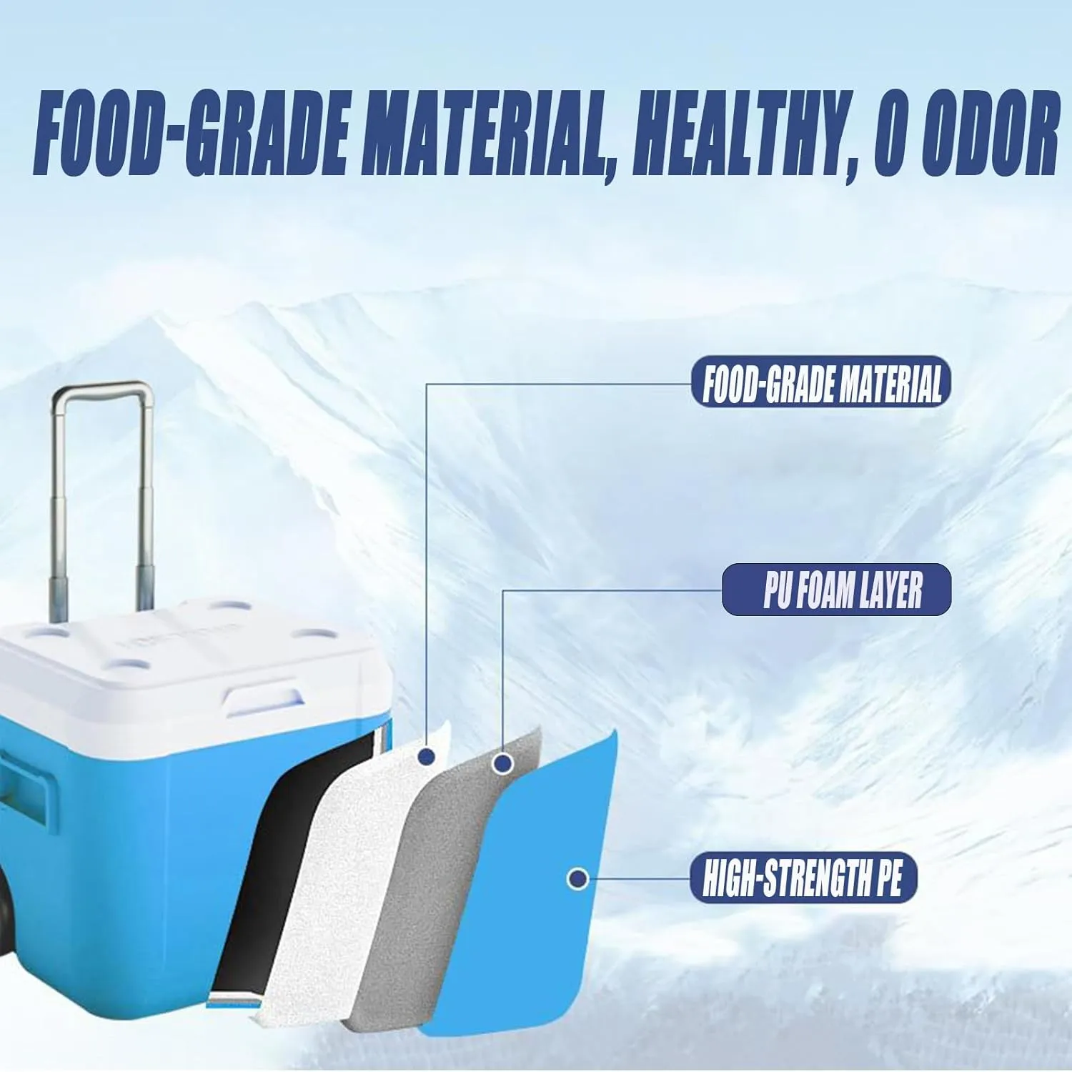 Car Camping Coolers for Mitsubishi Outlander/Lancer Evolution 10 X, Leak Proof Cooler, Portable Lightweight Ice Chest Box, Compartments Waterproof Insulated Bag