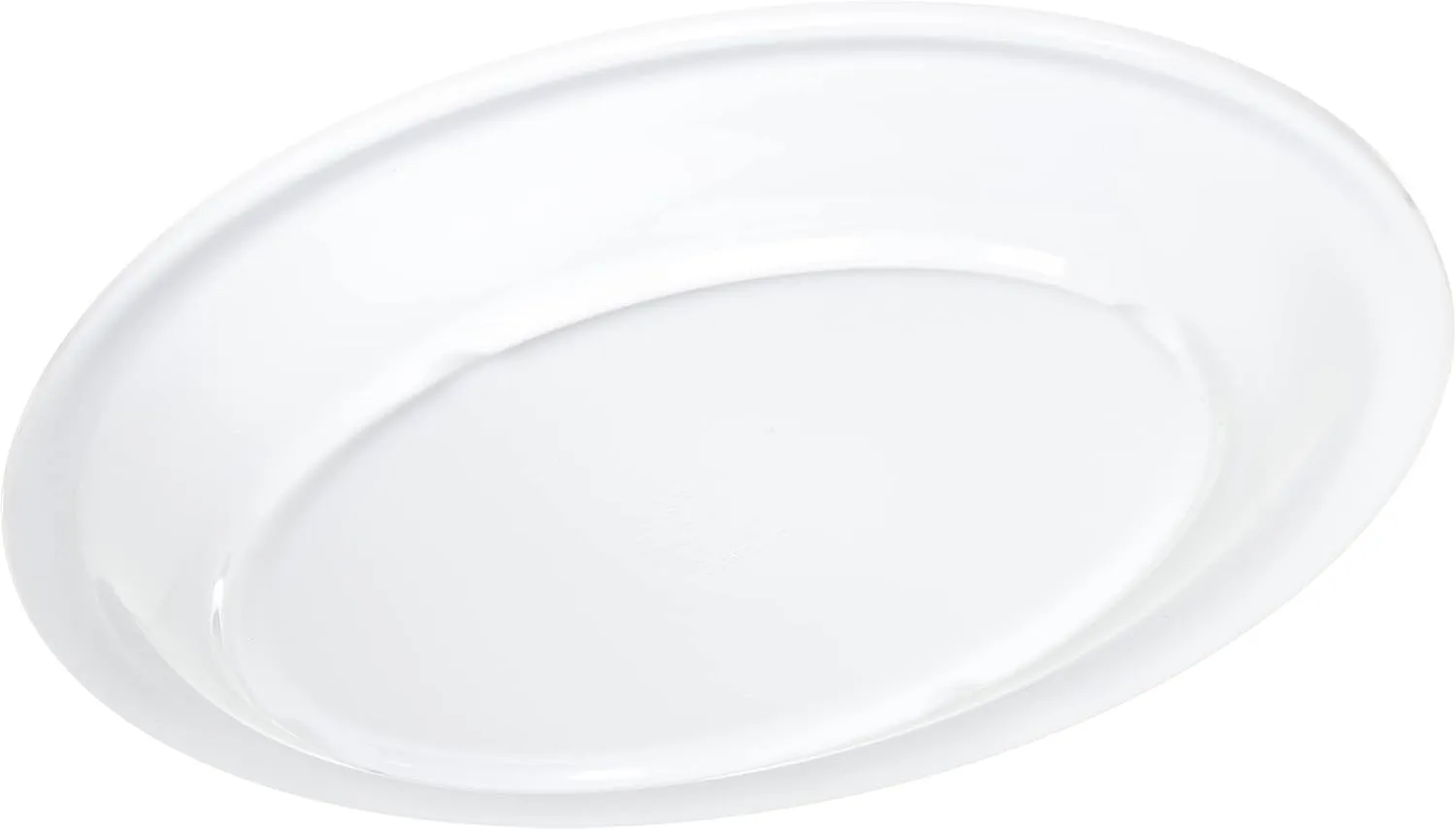 Carlisle FoodService Products Kingline Plastic Oval Platter Oval Tray for Home and Restaurant, Melamine, 12 x 9 Inches, White, (Pack of 12)