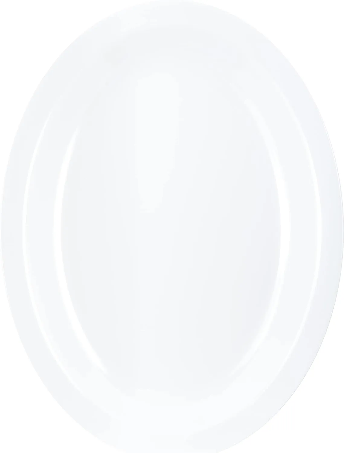 Carlisle FoodService Products Kingline Plastic Oval Platter Oval Tray for Home and Restaurant, Melamine, 12 x 9 Inches, White, (Pack of 12)