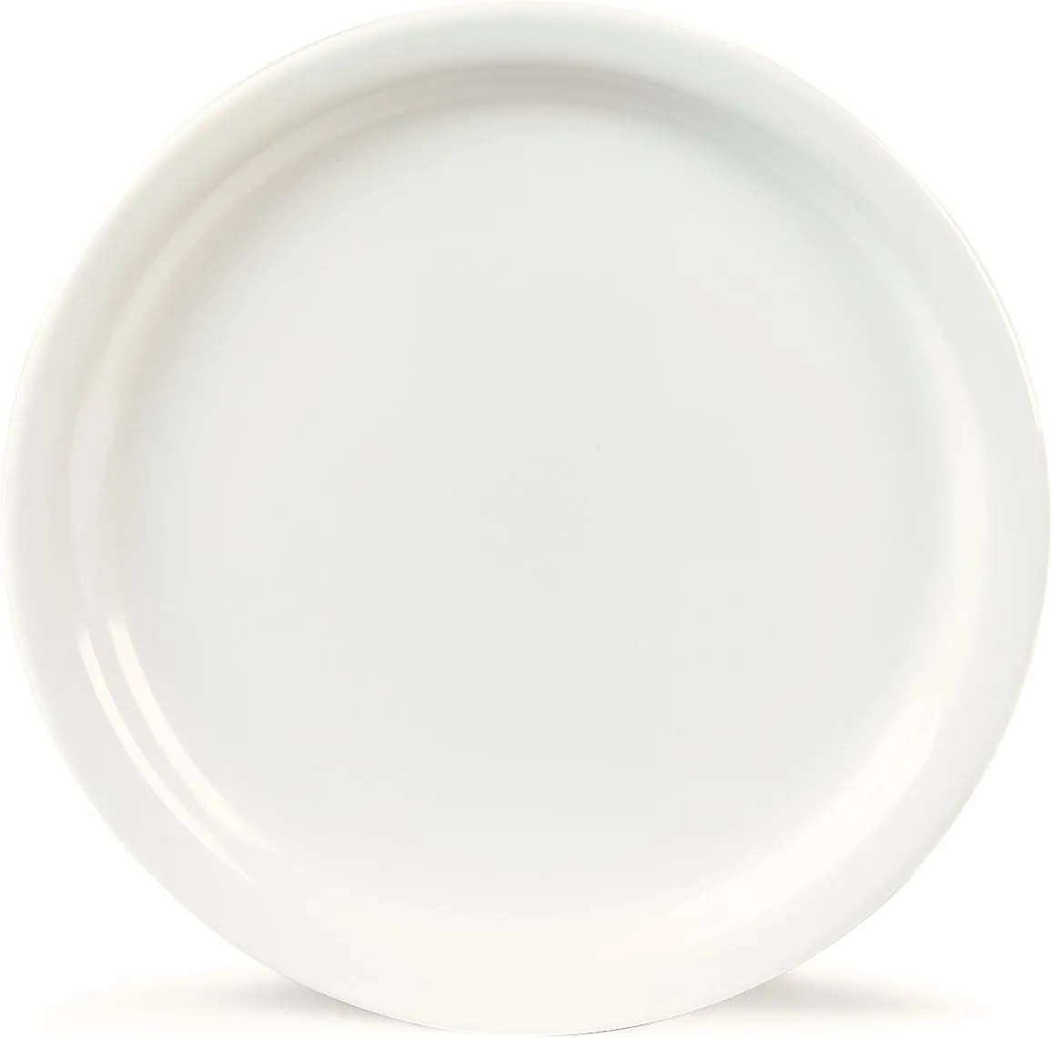 Carlisle FoodService Products Kingline Reusable Plastic Plate Dinner Plate for Home and Restaurant, Melamine, 9 Inches, White, (Pack of 48)