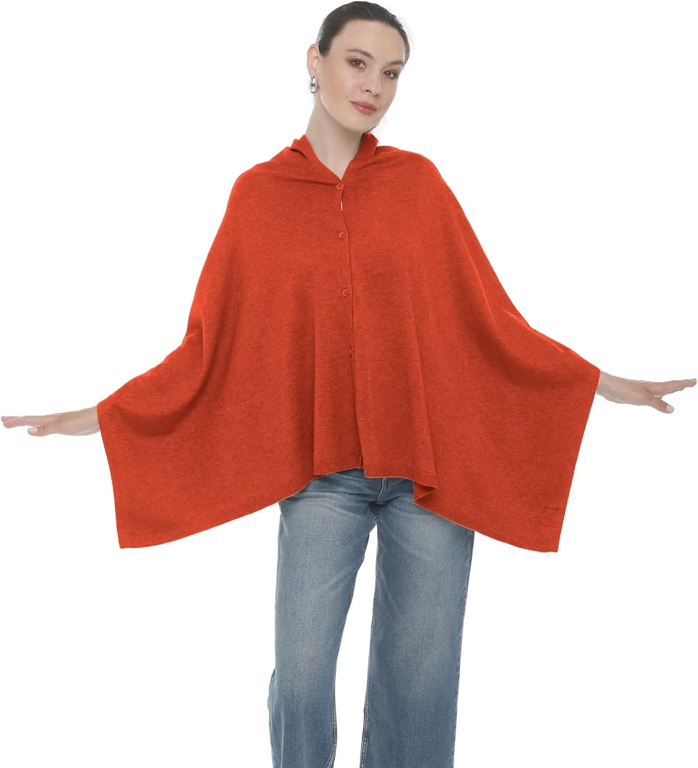 Cashmere Like Acrylic Knitted Dress Topper, Poncho Sweater,Shawl Wraps for Women Ultra Soft. Versatile Cape, Scarf