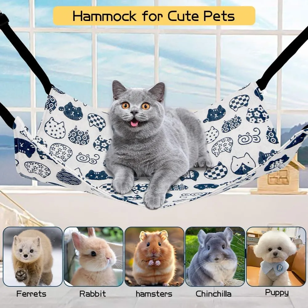 Cat Hammock & Bed - Large & Kitten Sizes - Cat Cages & Accessories - Indoor & Outdoor