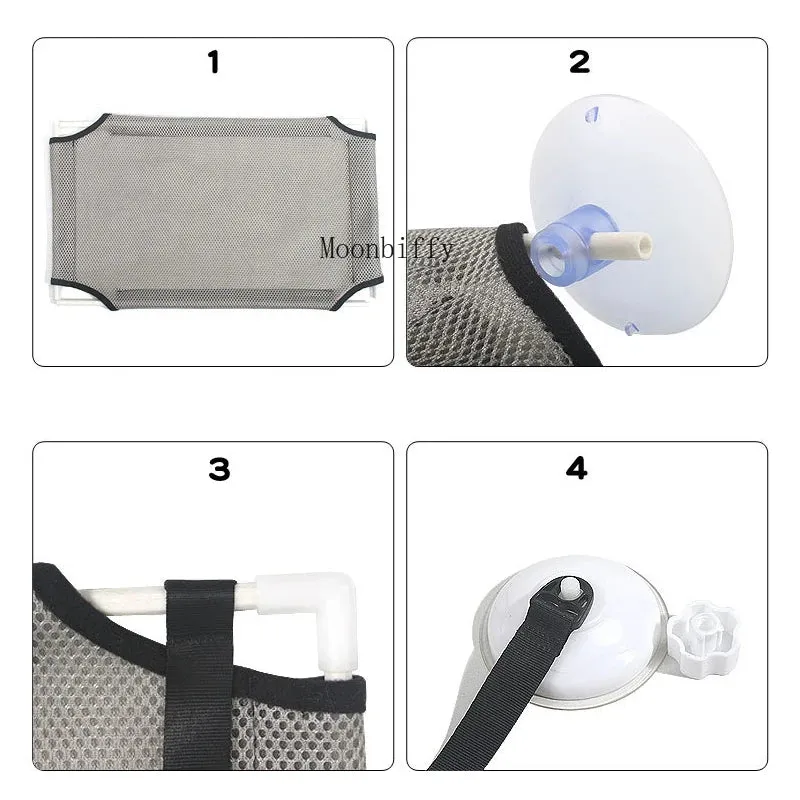 Cat Hammock Window Bed | Breathable Mesh Suction Cup Hanging Pet Lounge