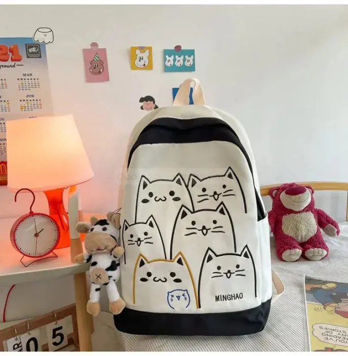 Cat Pattern Backpack