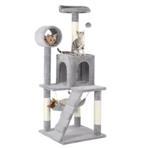 Cat Playing Large Indoor Condo Tree Castle House