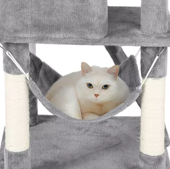 Cat Playing Large Indoor Condo Tree Castle House