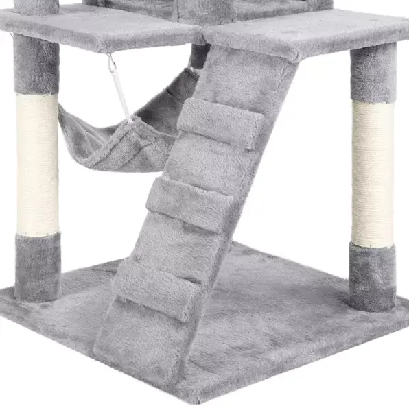 Cat Playing Large Indoor Condo Tree Castle House