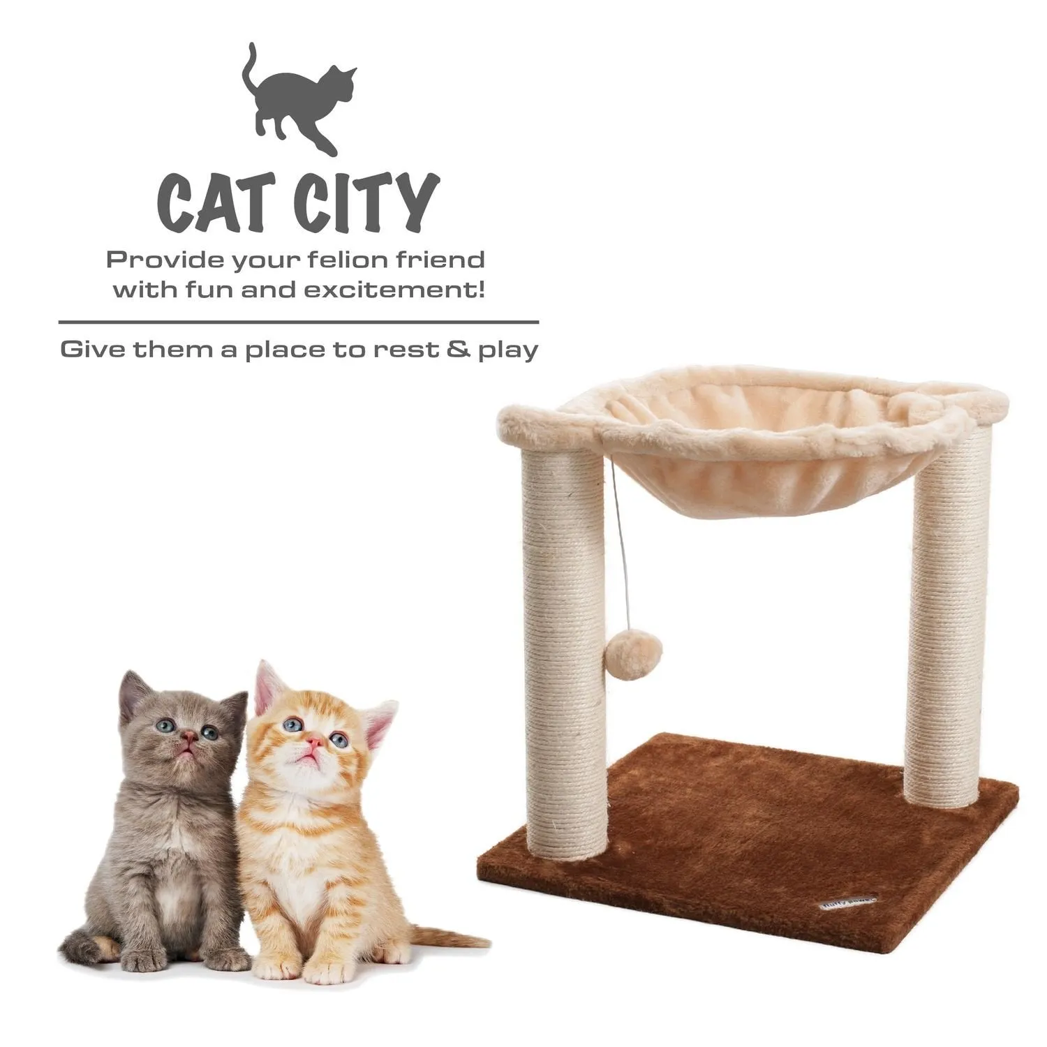 Cat Scratching Post - Beige/Brown