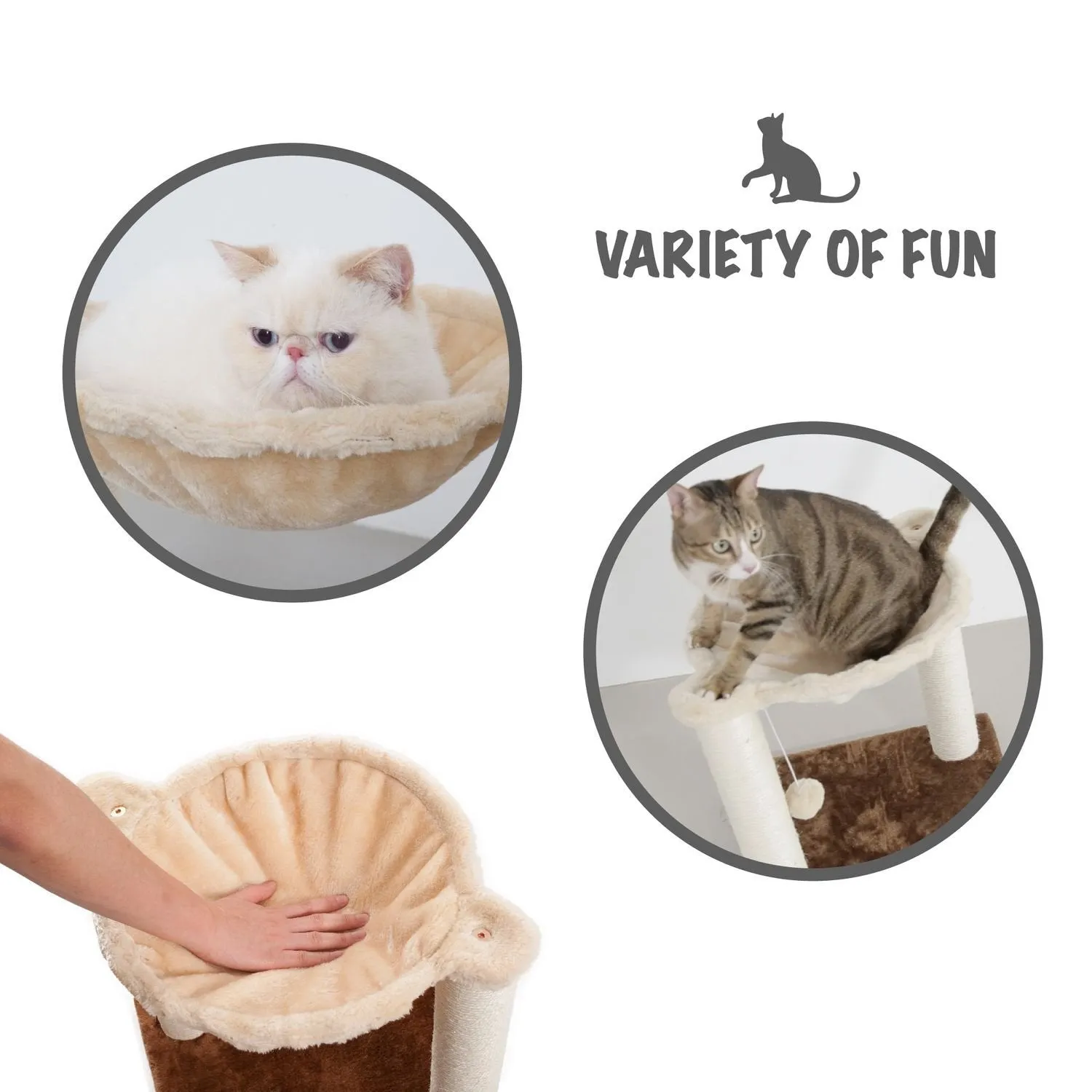 Cat Scratching Post - Beige/Brown