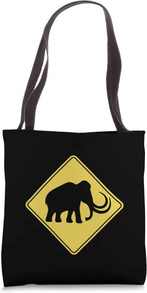 Caution Woolly Mammoth Tote Bag