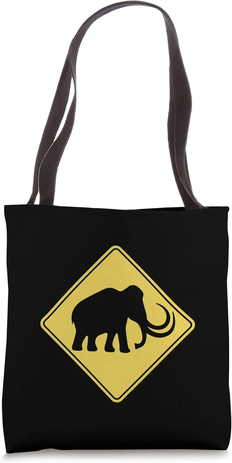 Caution Woolly Mammoth Tote Bag
