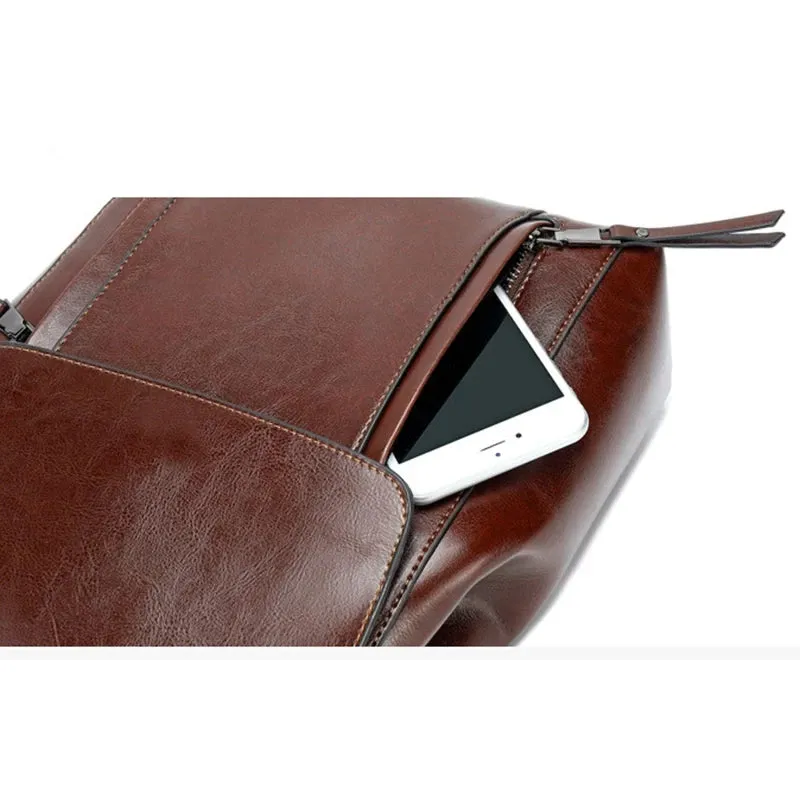 Chic Ladies Leather Backpack