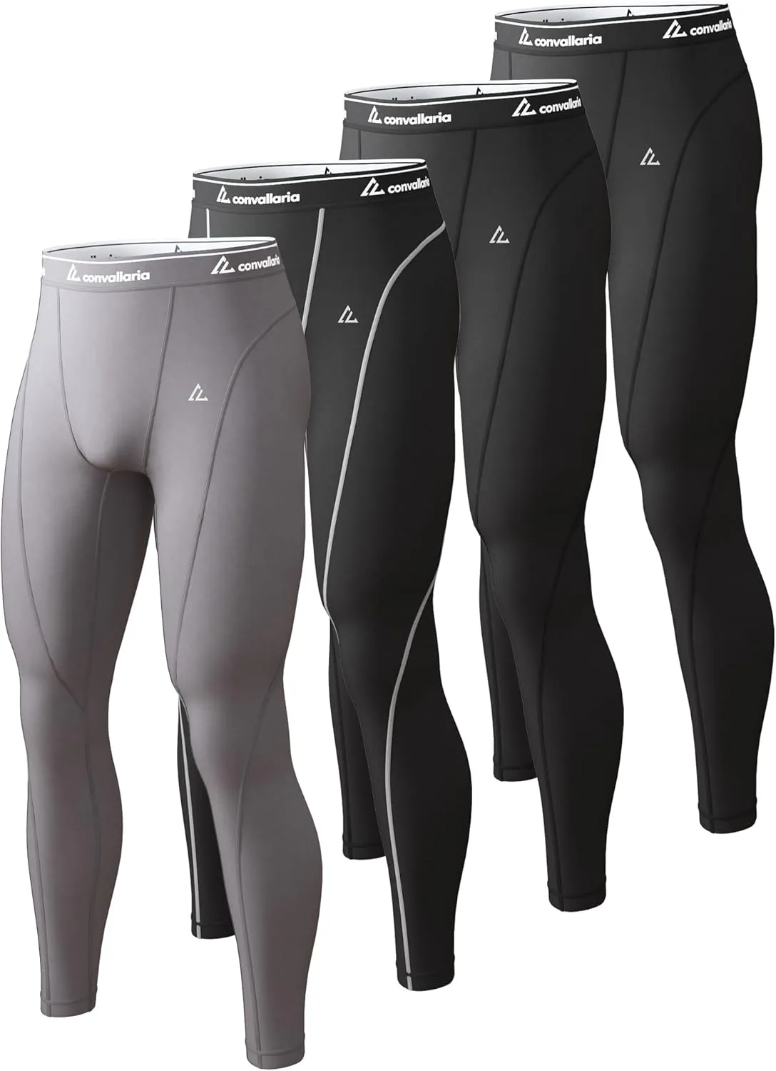 CL convallaria 1 2 4 Pack Mens Thermal Underwear Long Johns Compression Pants Athletic Leggings Base Layer Bottoms