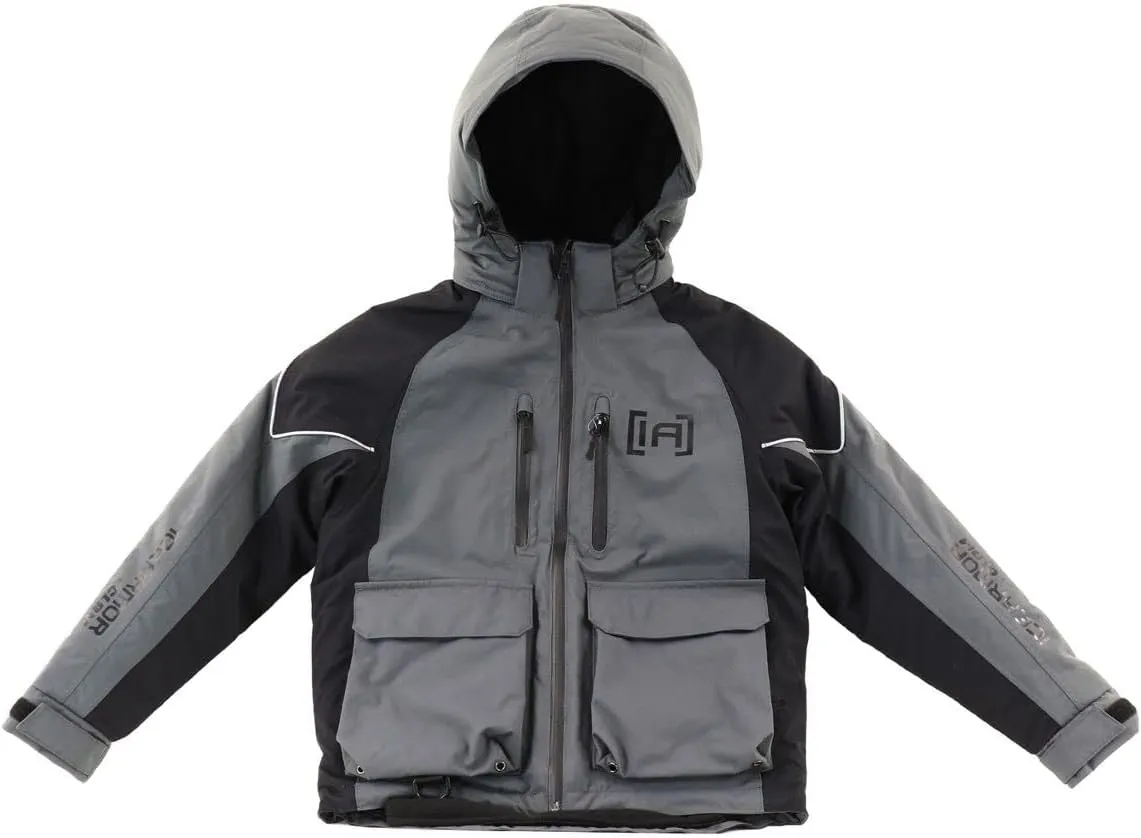 Clam Ice Armor Youth Rise Float Parka – S | Waterproof & Insulated Ice Fishing Jacket with MotionFloat Safety for Young Anglers