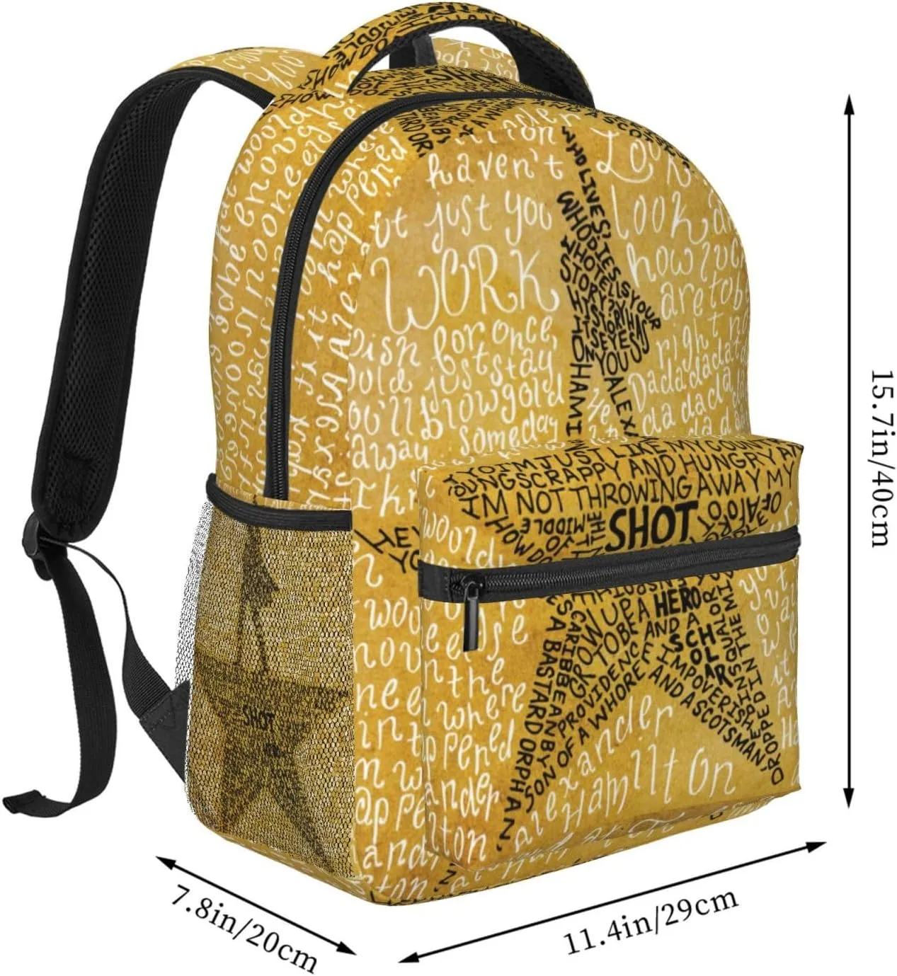 Classic Canvas Shoulder Bag, Hamilton Backpack Travel Knapsack Lightweight Daypack