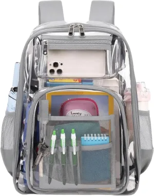 Clear Backpack Heavy Duty - For Concert Sport Work Venues Bookbag Waterproof Stadium Approved See Through Transparent Pvc Backpack Large- For Youths And Adults