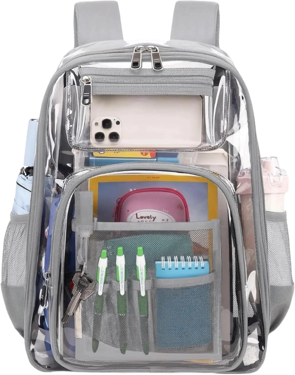 Clear Backpack Heavy Duty - For Concert Sport Work Venues Bookbag Waterproof Stadium Approved See Through Transparent Pvc Backpack Large- For Youths And Adults