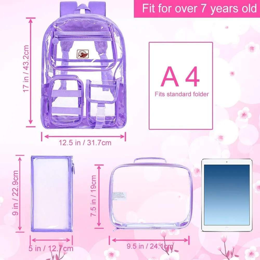 Clear Backpack, Heavy Duty Transparent Bookbag for Women and Men