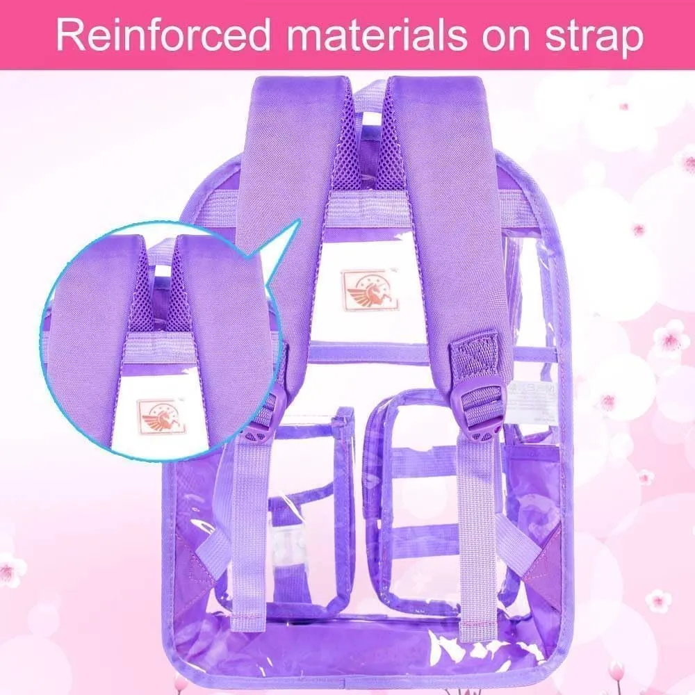 Clear Backpack, Heavy Duty Transparent Bookbag for Women and Men