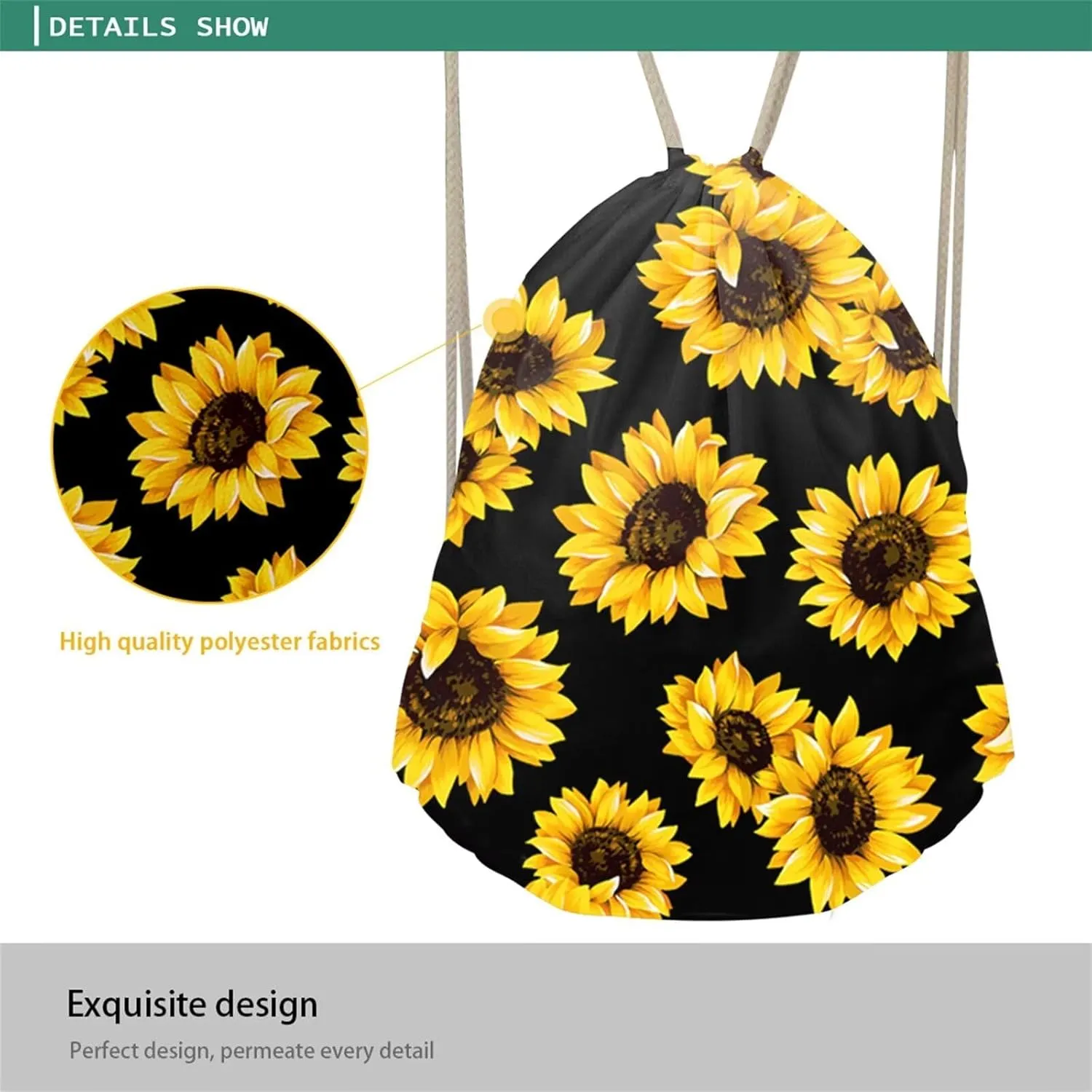 COEQINE Horse Gift Drawstring Bag Casual Backpack Sport Gym Sackpack for Women Men Girls Boys