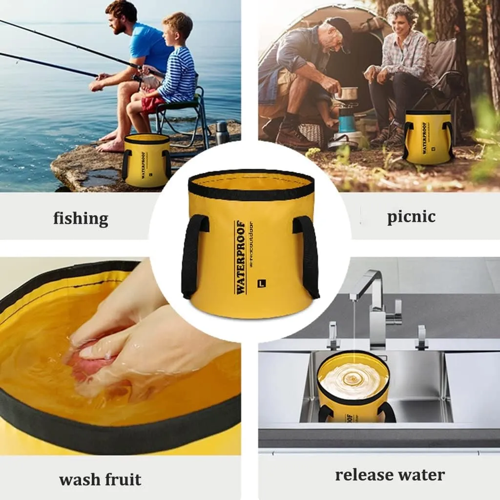 Collapsible Bucket Compact Portable Folding Water Container Wash Basin Lightweight, Durable for Outdoor Traveling Hiking Fishing Gardening Camping (Color : /Blue)