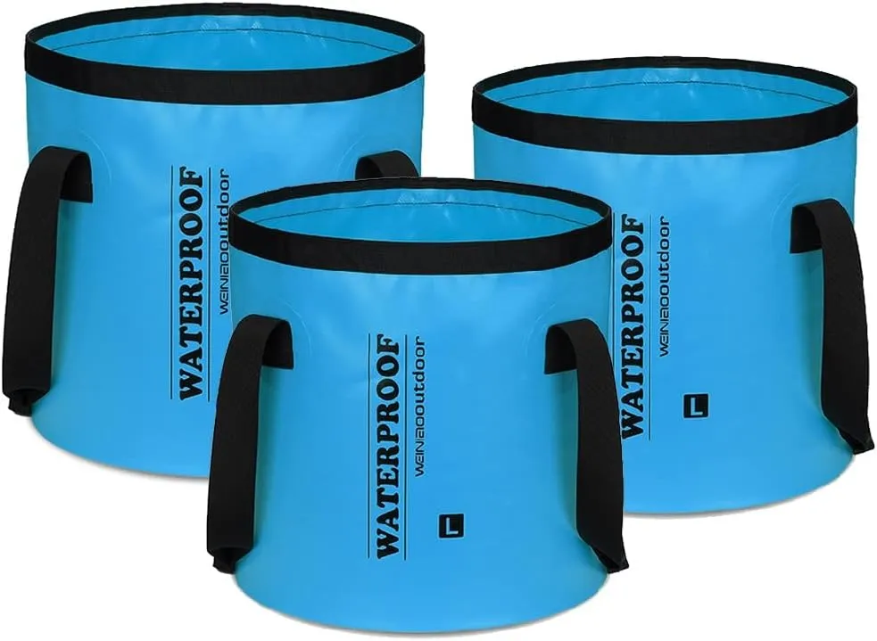 Collapsible Bucket Compact Portable Folding Water Container Wash Basin Lightweight, Durable for Outdoor Traveling Hiking Fishing Gardening Camping (Color : /Blue)