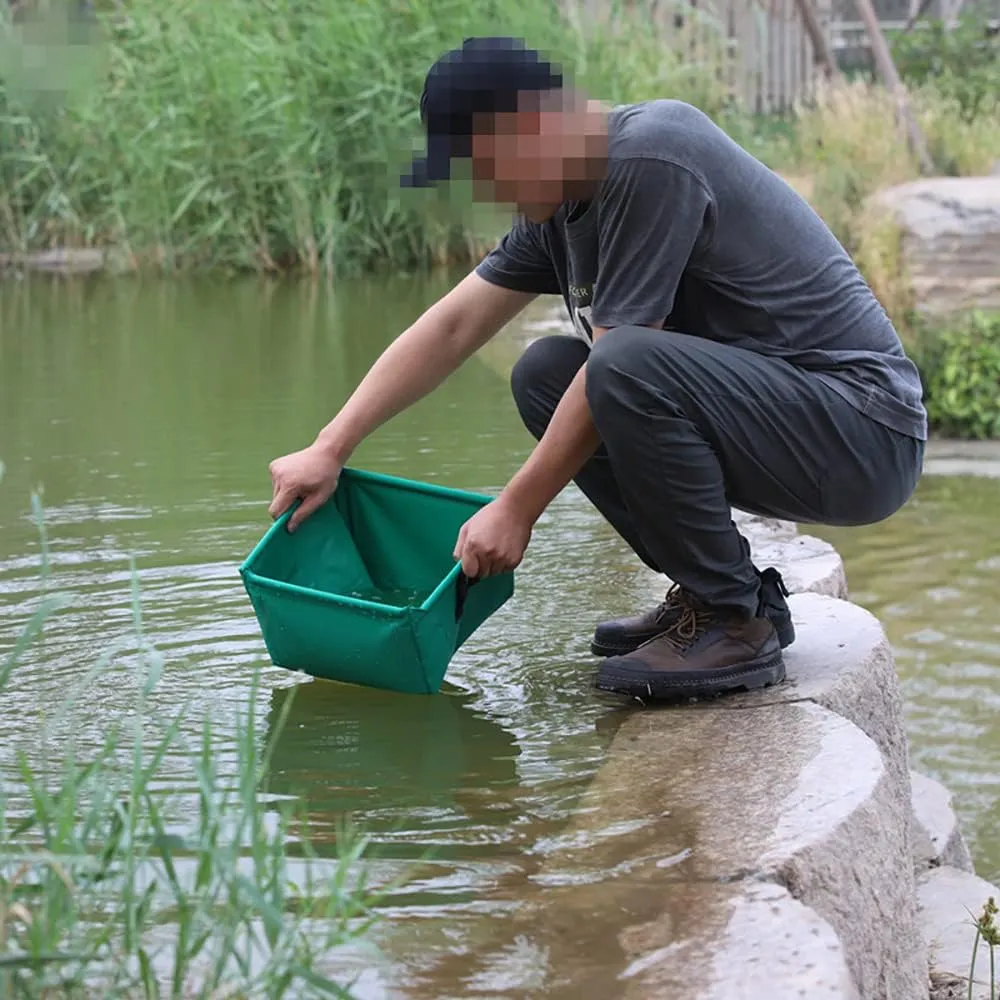 Collapsible Bucket,Outdoor Cloth Bucket Pack Sink Folding Square Bucket for Outdoor Camping Fishing Travelling Gardening Car Washing
