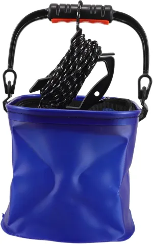 Collapsible Water Containers Eva Fishing Bucket with Handle Portable Live Fish Transport Outdoor Camping Hiking