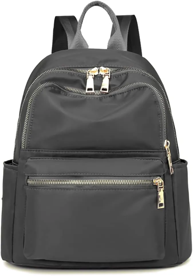 Collsants Small Backpack for Women - Mini Nylon Day Pack Fashion Backpack (Grey)
