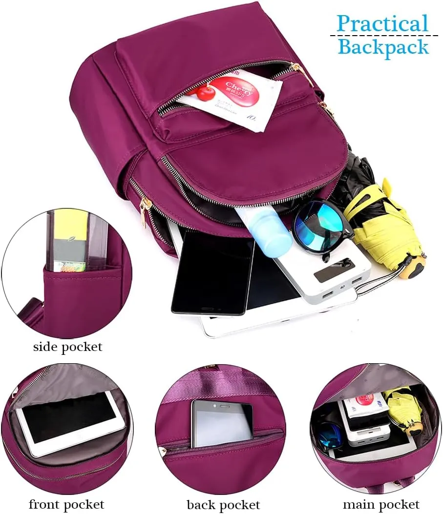 Collsants Small Backpack for Women - Mini Nylon Day Pack Fashion Backpack (Grey)