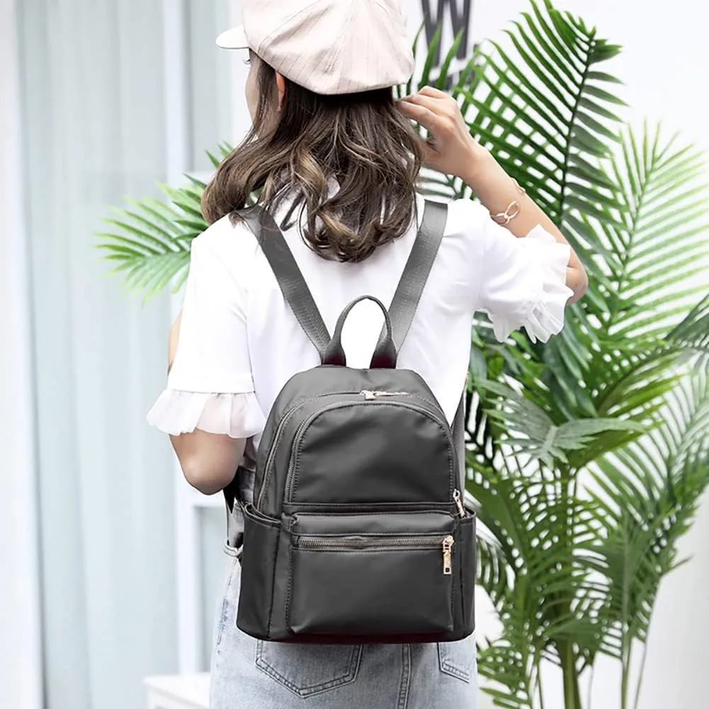 Collsants Small Backpack for Women - Mini Nylon Day Pack Fashion Backpack (Grey)