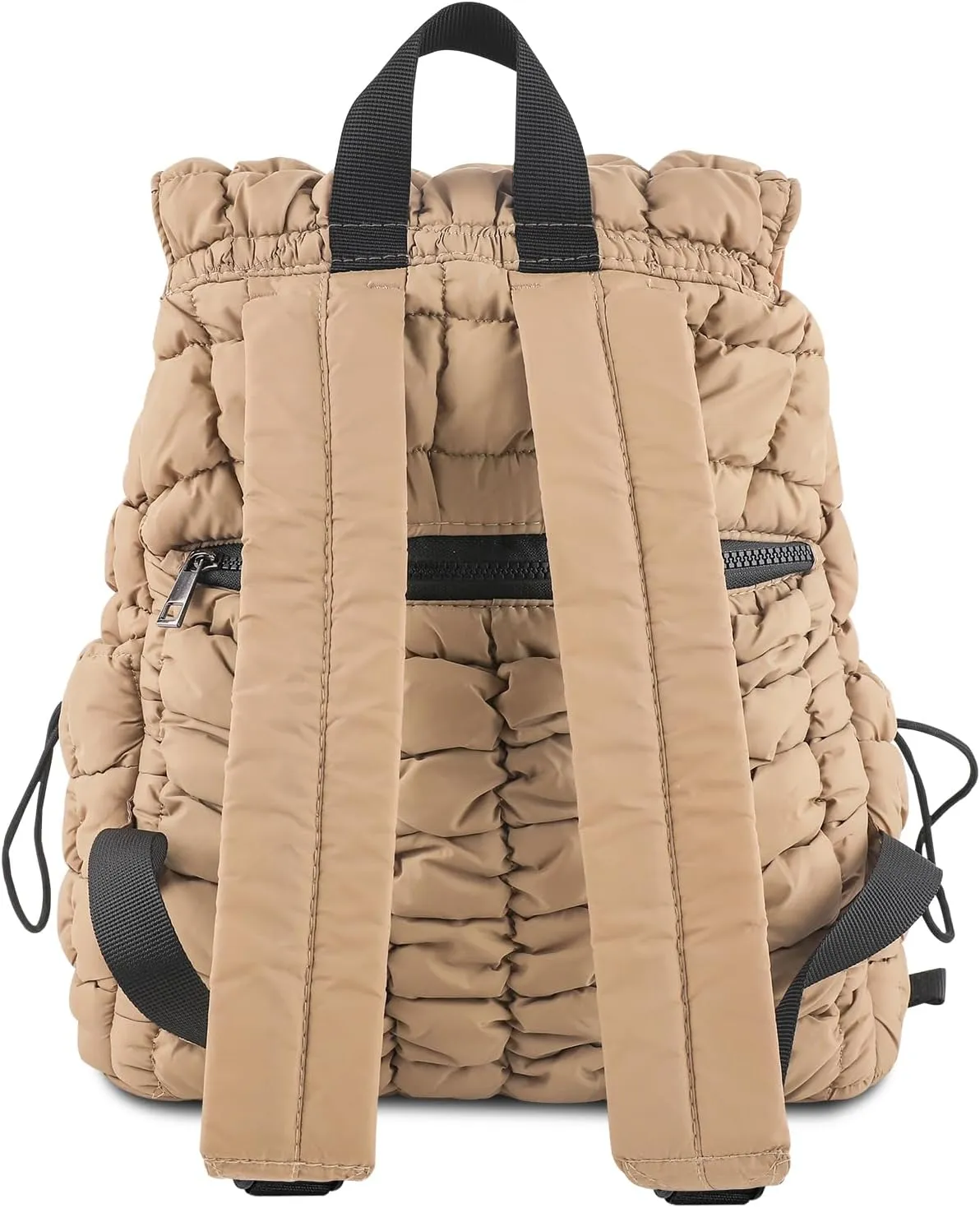 CONTAIL 18L Quilted Puffer Backpack for Women,Lightweight Puffy Hiker Pack,Khaki