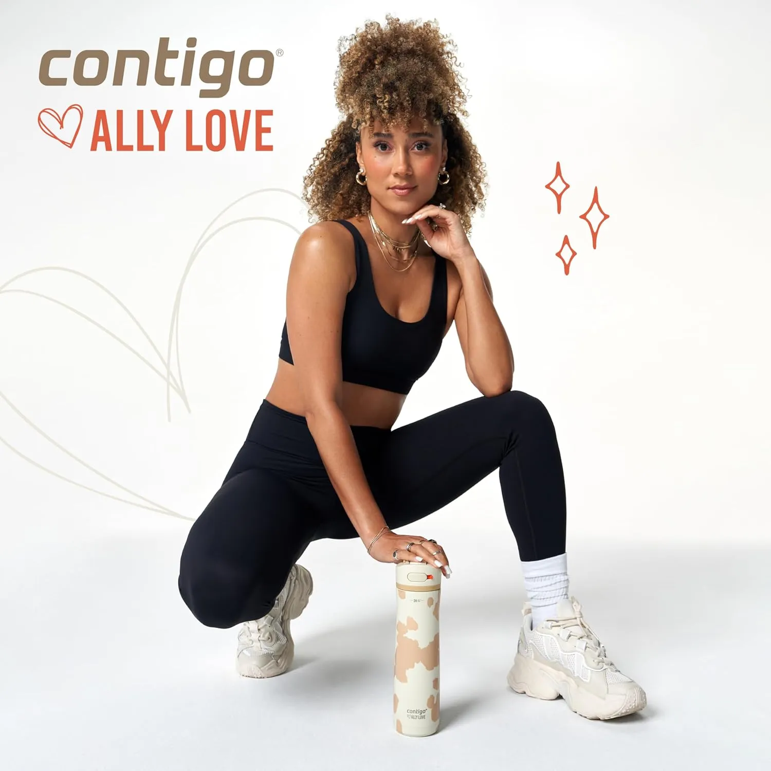 Contigo X Ally Love Ashland Chill 2.0, AutoSpout Lid, 24oz, Oatmilk Cowhide Couture
