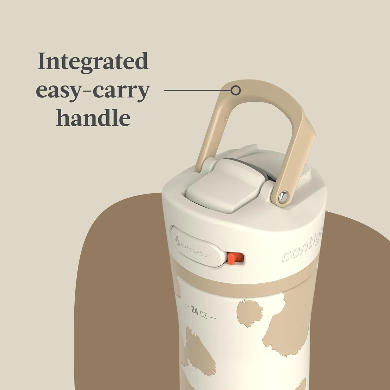 Contigo X Ally Love Ashland Chill 2.0, AutoSpout Lid, 24oz, Oatmilk Cowhide Couture