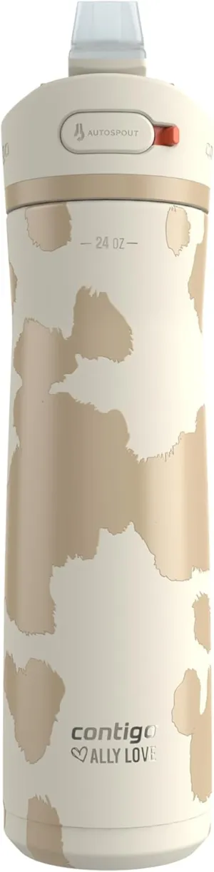 Contigo X Ally Love Ashland Chill 2.0, AutoSpout Lid, 24oz, Oatmilk Cowhide Couture