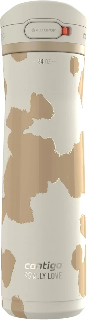 Contigo x Ally Love Jackson Chill 2.0, Stainless Steel, Autopop Lid, 24oz, Oatmilk